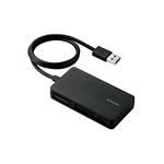 (まとめ)エレコム USB3.0高速メモリカードリーダ(ソフト付属) MR3-A014SBK【×2セット】