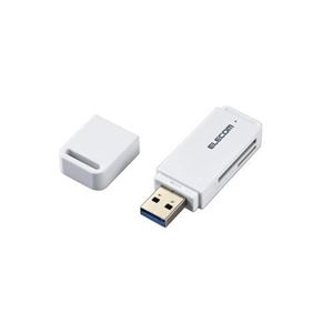 (まとめ)エレコム USB3.0対応メモリカードリーダ(スティックタイプ) MR3-D011WH【×3セット】 商品写真
