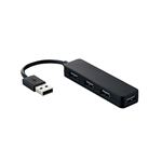 (まとめ)エレコム USB2.0ハブ(コンパクトタイプ) U2H-SN4NBBK【×5セット】
