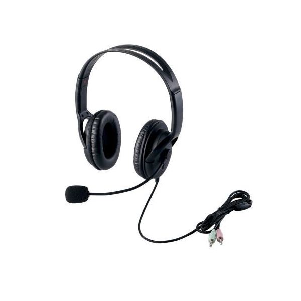 (まとめ)エレコム ヘッドセット(両耳大型オーバーヘッドタイプ) HS-HP28BK【×3セット】f00