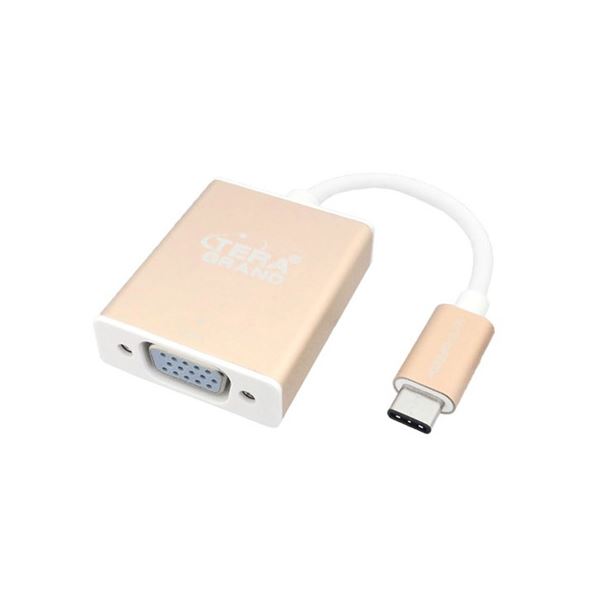 (まとめ)テック Tera Grand USB3.1 TypeC-VGA変換アダプタ USBからVGAコネクタへ変換 USB31-TE298-GD【×2セット】f00