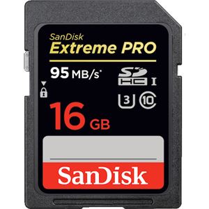 (まとめ)SanDisk SDHCカード 16GB Class10 UHS-1 95MB/s エクストリームプロ SDSDXPA-016G-X46【×2セット】 商品画像