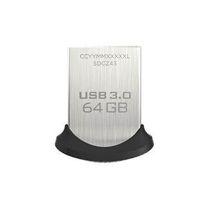 (まとめ)SanDisk USB3.0フラッシュメモリ 64GB ウルトラフィット USBメモリ 130MB/s SDCZ43-064G-GAM46【×2セット】 商品画像