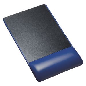 (まとめ)サンワサプライ リストレスト付きマウスパッド(レザー調素材、高さ高め、ブルー) MPD-GELPHBL【×2セット】 商品画像
