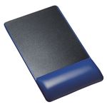 (まとめ)サンワサプライ リストレスト付きマウスパッド(レザー調素材、高さ高め、ブルー) MPD-GELPHBL【×2セット】