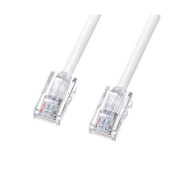 (まとめ)サンワサプライ 抗菌CAT5eLANケーブル KB-T5KK-01W【×2セット】f00