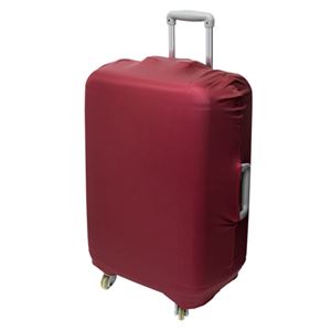 (まとめ)ミヨシ 撥水スーツケースカバー Lサイズ ワインレッド MBZ-SCL3/WR【×2セット】 - 拡大画像