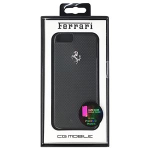 Ferrari 公式ライセンス品 PERFORATED - Hard Case - Aluminum Plate - Black FEPEHCP6BK - 拡大画像