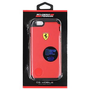 Ferrari 公式ライセンス品 SHOCKPROOF - 2 Part Hard Case - Glossy - Red FESPHCP6RE