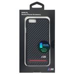 BMW 公式ライセンス品 Hard Case - PU Carbon Print - Stripe Pipping - Red iPhone 6/6S BMHCP6HSCR