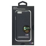 BMW 公式ライセンス品 Hard Case - PU Carbon Print - Stripe Pipping - Silver iPhone 6/6S BMHCP6HSCS