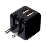 (まとめ)ミヨシ USB-ACアダプタ 2.4A 2ポート ブラック IPA-US01/BK【×3セット】
