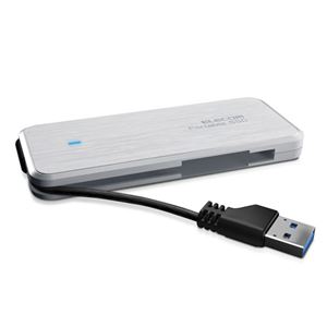 エレコム 外付けSSD／ポータブル／ケーブル収納対応／USB3.1（Gen1）対応／120GB／ホワイト ESD-EC0120GWH