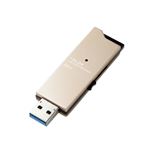 エレコム USBメモリー／USB3.0対応／スライド式／高速／DAU／16GB／ゴールド MF-DAU3016GGD