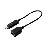 （まとめ） ミヨシ USB Type-C microUSB対応OTGケ-ブル ブラック 0.15m SAD-CH01／BK 【×3セット】