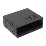 （まとめ） ミヨシ USB-ACアダプタ USB2ポ-ト AC2ポ-ト付 ブラック MBP-AC01／BK 【×3セット】