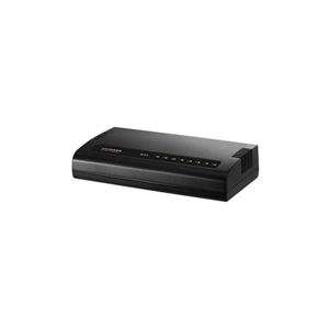 （まとめ） IOデータ スイッチングハブ（8ポート・ACアダプタ）省電力機能搭載（ブラック） ETX-ESH08KB 【×2セット】