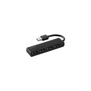 （まとめ） BUFFALO バッファロー USB2.0ハブ （どっちもUSBハブ） （4ポート・バスパワー・ブラック） BSH4UD19BK 【×5セット】