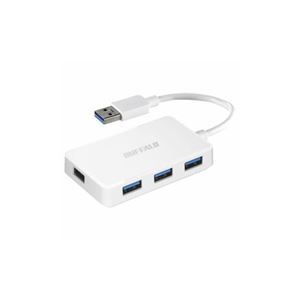 （まとめ） BUFFALO バッファロー BSH4U100U3WH USB3.0バスパワーハブ 4ポートタイプ ホワイト 【×2セット】