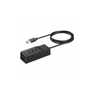 （まとめ） BUFFALO バッファロー BSH4U110U3BK USB3.0バスパワーハブ 上挿し／4ポートタイプ ブラック 【×2セット】