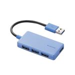 （まとめ） エレコム 4ポートUSB3.0ハブ（コンパクトタイプ） U3H-A416BBU 【×2セット】