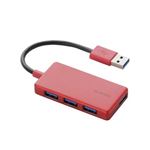 （まとめ） エレコム 4ポートUSB3.0ハブ（コンパクトタイプ） U3H-A416BRD 【×2セット】