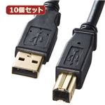 10個セット サンワサプライ USB2.0ケーブル KU20-06BKHK KU20-06BKHKX10