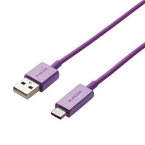 （まとめ） エレコム USB2.0ケーブル（カラー、A-C） MPA-ACCL03PU 【×3セット】