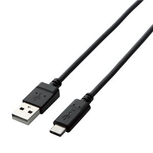 （まとめ） エレコム USB2.0ケーブル（A-C） TB-AC20NBK 【×3セット】