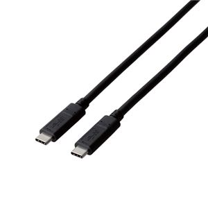 （まとめ） エレコム USB3.1ケーブル（C-C、PD対応） MPA-CC13A10NBK 【×2セット】