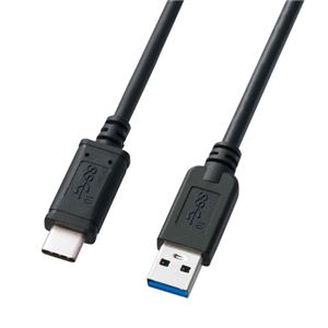 （まとめ） サンワサプライ USB3.1Gen2TypeC-Aケーブル KU31-CA10 【×2セット】