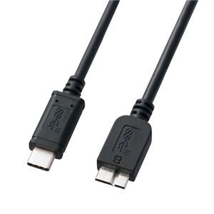 （まとめ） サンワサプライ USB3.1Gen2TypeC-microBケーブル KU31-CMCB10 【×2セット】