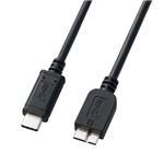 （まとめ） サンワサプライ USB3.1Gen2TypeC-microBケーブル KU31-CMCB10 【×2セット】