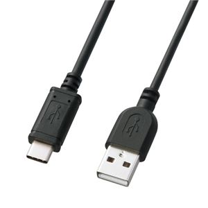 （まとめ） サンワサプライ USB2.0TypeC-Aケーブル KU-CA10K 【×5セット】