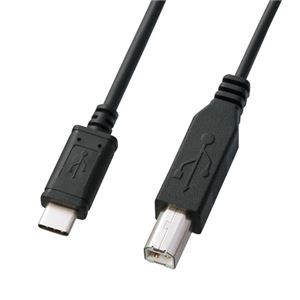 （まとめ） サンワサプライ USB2.0TypeC-Bケーブル KU-CB10 【×3セット】