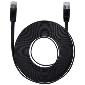 （まとめ） LANケーブル フラット CAT6 5m 黒 AS-CAPC004 【×10セット】