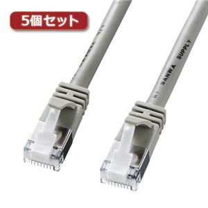 5個セット サンワサプライ ツメ折れ防止カテゴリ5eSTPLANケーブル KB-STPTS-10X5