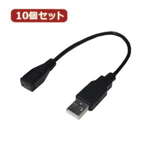 変換名人 10個セット USBケーブル20 A（オス） to micro（メス） USBAA／MCB20X10