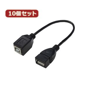 変換名人 10個セット USBケーブル20 A（メス） to B（メス） USBAB／BB20X10