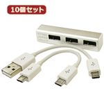 変換名人 10個セット USB2.0 3ポートHUB USB2-HUB3X10