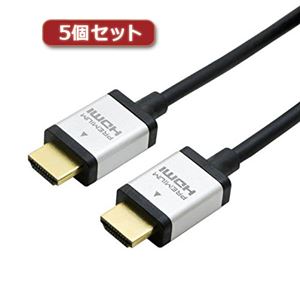 5個セット ミヨシ PREMIUM HDMIケーブル 1m 黒 HDC-P10／BKX5