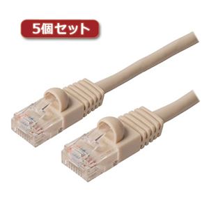 5個セット ミヨシ カテ5eストレ-トLANケーブル 30m アイボリ- TWN-530IVX5