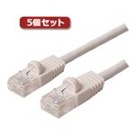 5個セット ミヨシ カテ6ストレ-トLANケーブル 10m ホワイト TWN-610WHX5