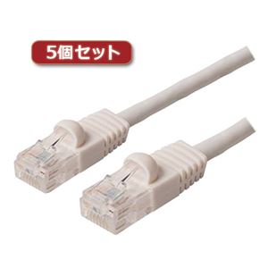 5個セット ミヨシ カテ6ストレ-トLANケーブル 30m ホワイト TWN-630WHX5