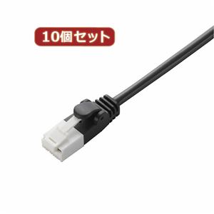 10個セット エレコム ツメ折れ防止やわらかLANケーブルCat6準拠 GM-LDGPYT／BK30X10