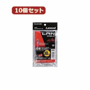 10個セット エレコム Cat6準拠LANケーブル LD-GPN／BU03X10