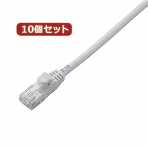 10個セット エレコム Cat6準拠LANケーブル LD-GPN／WH2X10