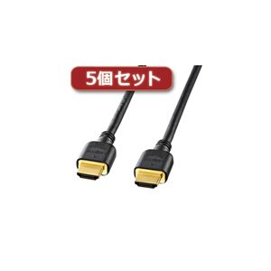 5個セット サンワサプライ ハイスピードHDMIケーブル KM-HD20-20HX5