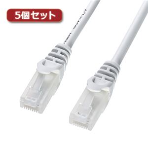 5個セット サンワサプライ ツメ折れ防止CAT5eLANケーブル LA-Y5TS-15X5