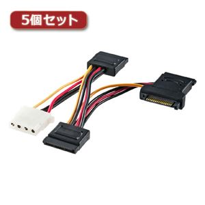 5個セット サンワサプライ SATA電源拡張ケーブル TK-PWSATA6X5